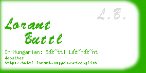 lorant buttl business card