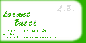 lorant buttl business card